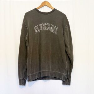 David Dobrik Fanjoy Clickbait Gray Crewneck Sweatshirt‎ size Large
